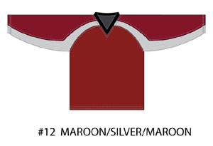 Color #12 Maroon/Silver/Maroon