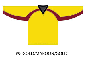 Color #9 Gold/Maroon/Gold