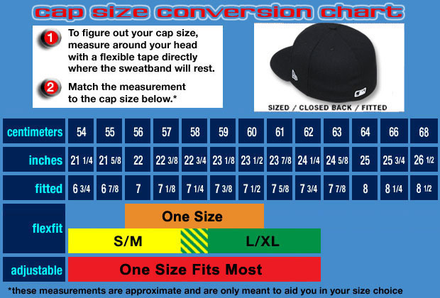 reebok hat size chart